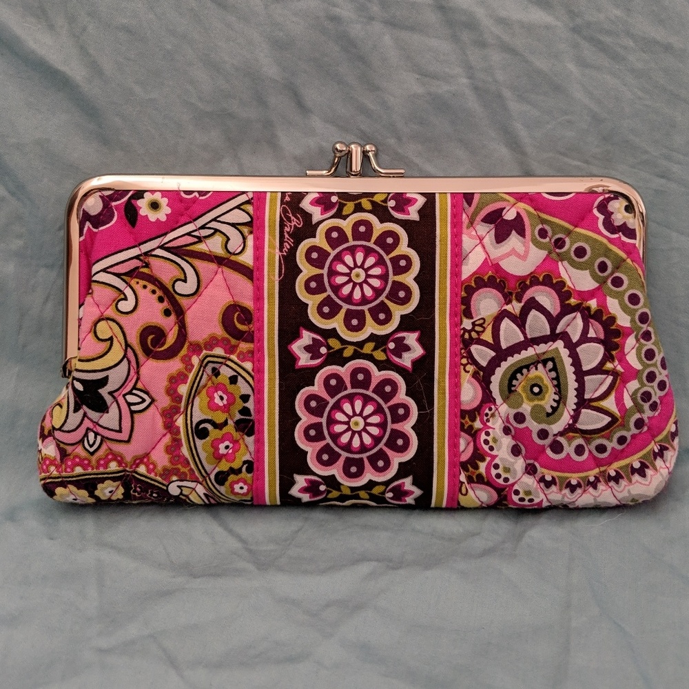 Vera Bradley Clutch Wallet Very Berry Paisley